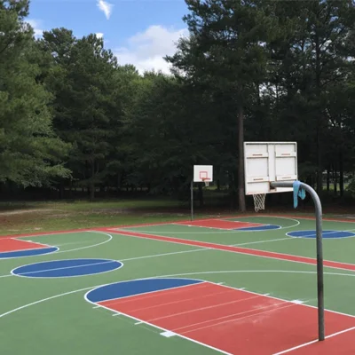 Renovasi lapangan basket outdoor NusaManik