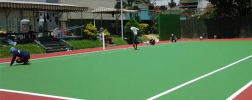 pengecatan ulang lapangan tenis